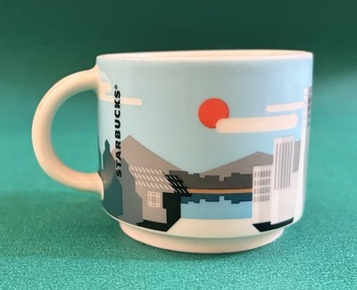 Starbucks Expresso Cup Seoul Korea Cityscape Design, 2016 Ceramic Mini Mug 3oz