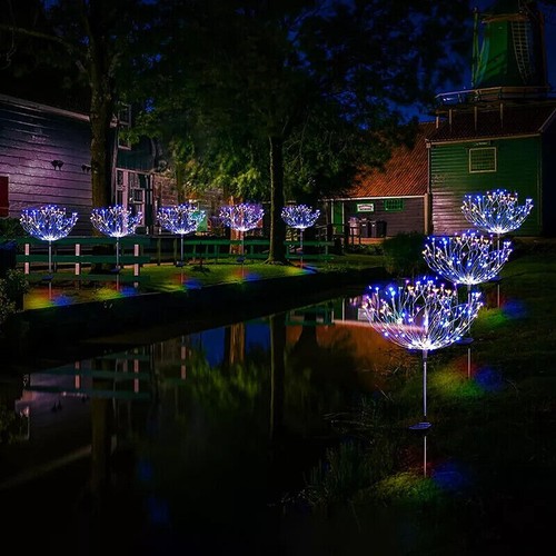 150 LED Solar Firework Lights Outdoor Waterproof Path Lawn Garden Decor Lamp US - Picture 11 of 12