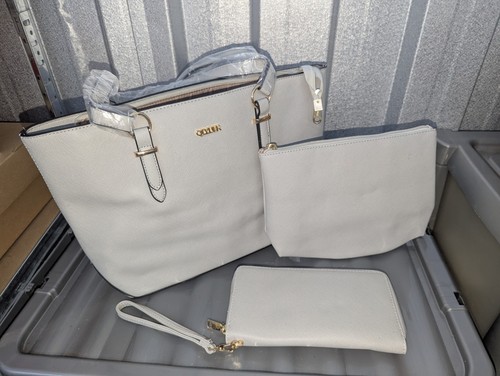 Purses And Wallet Set For Women Work Tote Handbags Shoulder Bag Top Hand 3 pcs - Picture 1 of 12