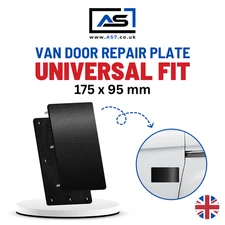Set of 2x UNIVERSAL Van Door Repair / Security Plate Black Shield Fix Body Hole
