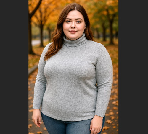 Torrid Rollkragen Top 3X 22 24 meliert grau super weich Plüsch Langarm kuschelig - Bild 1 von 7