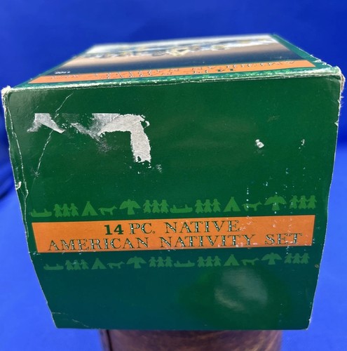 Vintage Flambro Native American Nativity Set w/ box Ceramic READ - Picture 14 of 14