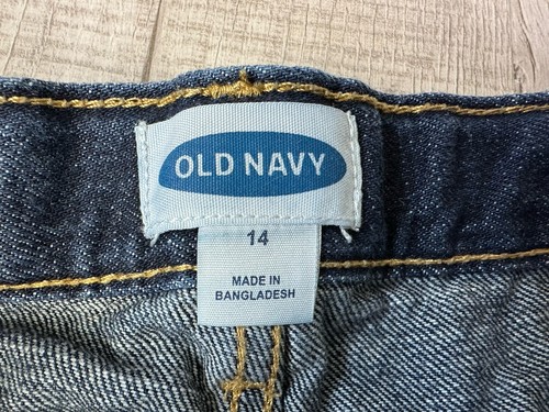 Old Navy Jean Shorts Blue Denim Cuffed Short Shorts Women’s 14 (Actual 26.5X2) - Picture 7 of 11