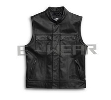 Harley Davidson Men's Foster Leather Vest - Made to Order