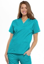Cherokee Scrubs 4700 V Neck Scrub Top Turquoise by Workwear free shipping.