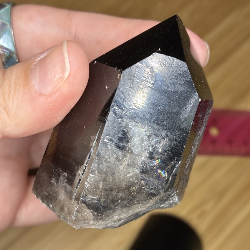 Dark  Smoky Quartz Crystal Natural Point Specimen Approx. 2.5 Inch