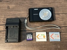 Sony Cyber shot 20.4 MP Digital Camera Black DSC-W800 TESTED WORKS