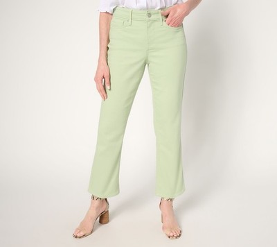 SUNNYLiFE Women's Petite Pants 4P Ellison Straight Leg Ankle Jean Green A688224