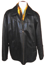 M. JULIAN WILSON MENS BROWN LEATHER JACKET SIDE STRAP MOTORCYCLE,BIKER JACKET~XL