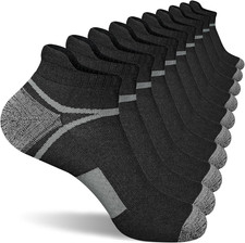 Men'S Athletic Cushioned Ankle Socks, Comfort Wicking Anti-Blister Running Sock