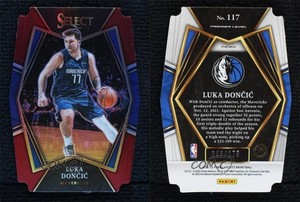 2021-22 Panini Select Premier Level Maroon Prizm Die-Cut /175 Luka Doncic #117