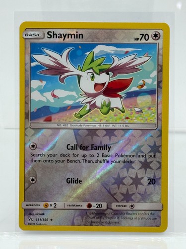 Shaymin 111/156 Rare Ultra Prism Pokemon Reverse Holo Lightly Played 2018