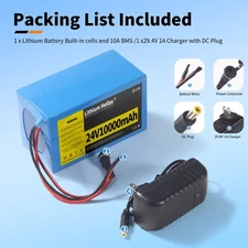 24V10Ah Rechargeable Lithium-ion Battery 7S4P--US STOCK
