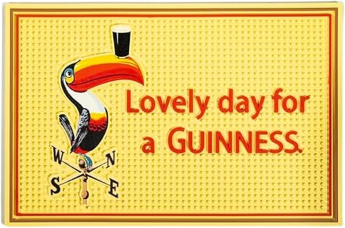 Tapis de barre Guinness pour comptoir - 18X12 pouces, avec emblématique Gilroy Lovely Day f - Photo 1/4