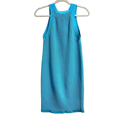 Solid & Striped Blue Mesh Swim Coverup Dress Bodycon Women's SZ Small - Picture 2 of 7