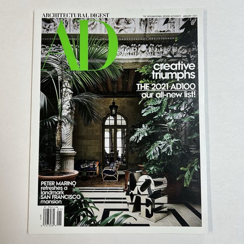 Lot of 4 Architectural Digest Magazines 2021 Jan-April Interior Design Celebrity - Picture 3 of 10
