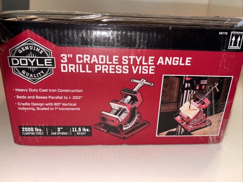 Doyle 3" Cradle Style Angle Drill Press Vise Heavy Duty 58778 NIB - Picture 3 of 6