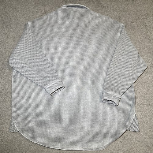 Aerie Lumberjane Waffle Knit Shacket Shirt Jacket Light Gray Womens Size S - Picture 14 of 16