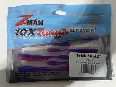 Five packs of brand new Zman Trick Shotz, Twilight, great drop shot bait