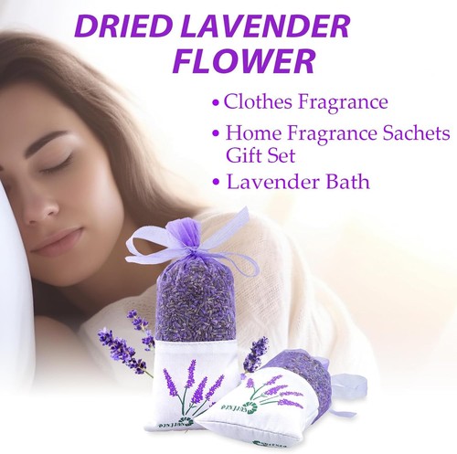 8 Packs Lavender Sachet Bags for Drawers and Closets, Long-Lasting Lavender... - Picture 5 of 7