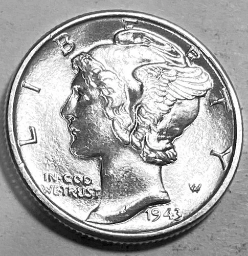 1943 P MERCURY DIME SUPERB GEM BU + No Reserve  *J1927