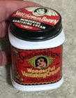 Vtg date 1934 Sweet Georgia Brown Vanishing Cream Black Americana Milk Glass Jar