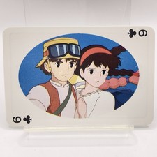 Ghibli Castle in the Sky Retro Playing Cards Clubs 6 Animage Japan 1986...