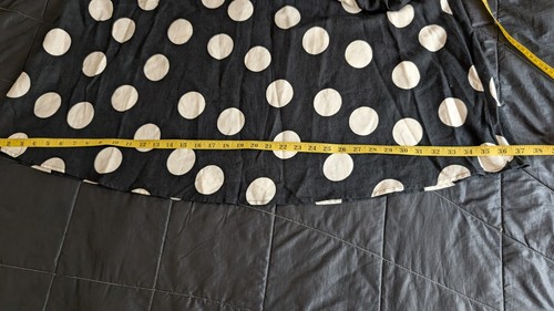Gonna donna Tabitha marrone lino rayon nero bianco a pois taglia M - Foto 5 di 9