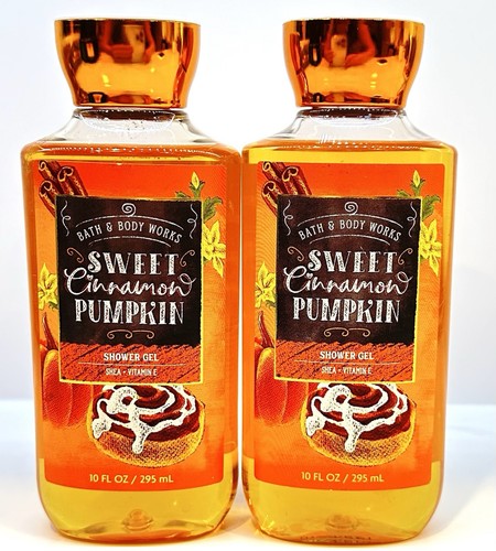 2x Gel de ducha Bath Body Works SWEET CANELA CALABAZA vitamina E karité 10 oz/295 ml - Imagen 1 de 2