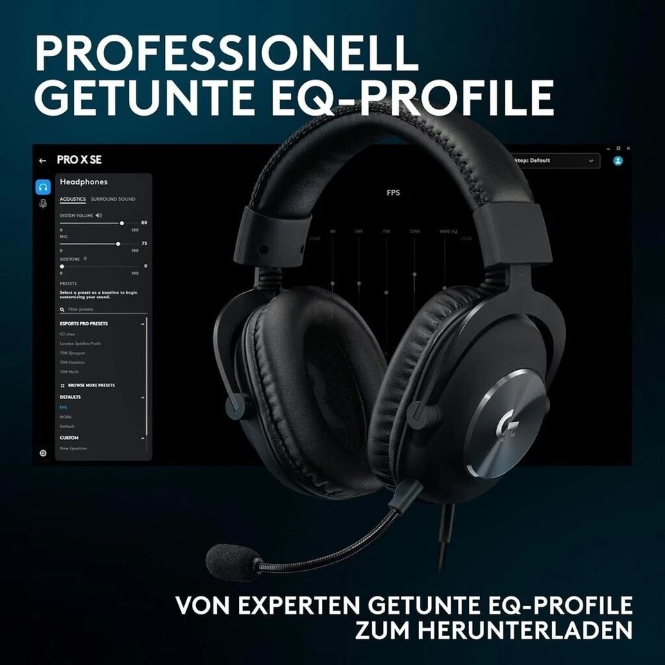 Logitech G Pro X SE WIRED Kabelgebundenes Gaming Headset mit Mikrofon
