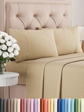 King Size 4 Piece Sheet Set - Comfy Breathable Cooling Bed Sheets Set