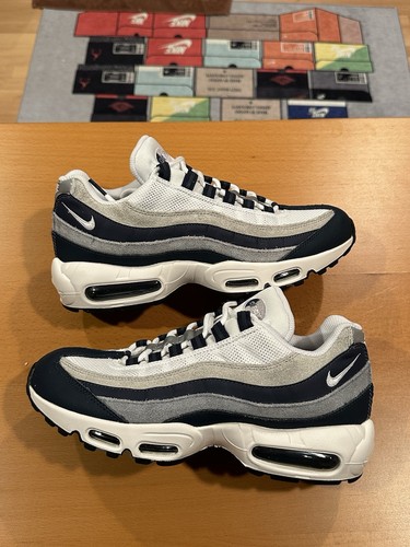Size 9 - Men’s Nike Air Max 95 Midnight Navy Blue Grey Sneakers Shoes DC9412-400