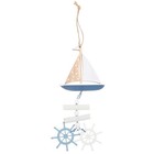  Wooden Hanging Decorations Ocean Fish Pendant Beach Themed for Home Nautical