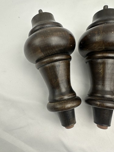 Wood Wooden Furniture Sofa Couch Screw On Legs Feet Set 4, 5/16 Bolts, 7.5” Tall - Imagen 2 de 10