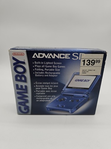 GameBoy Advance SP Cobalt Blue Nintendo AGS-001 System Complete in Box Tested - Picture 1 of 12