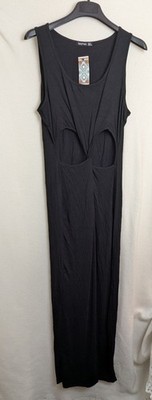 Boohoo plus cut out twist front maxi dress Black Sleeveless ladies size 20 New