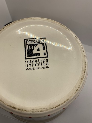 Tabletops Unlimited Popcorn Bowls Set, Ceramic, Movie Night, Snack Bowls - Picture 4 of 7
