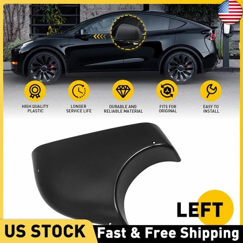 Black Left Car Rearview Mirror Cap Cover For 2020-23 Tesla Model Y 1495632-00-B