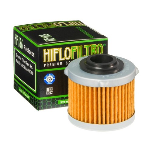 Hiflo HF186 Filtro Olio Compatibile Con Aprilia Scarabeo 125 09-12 Scarabeo 200