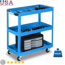 3-Tier Heavy-Duty Utility Cart Rolling Storage Organizer Home Office Garage New