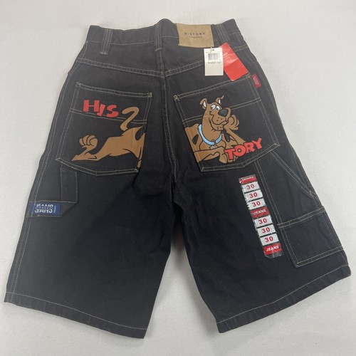 Pantaloncini jeans Iceberg History Scooby Doo Denim taglia 30 larghi Y2K Made in Italy