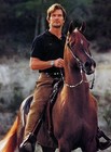 Actor Patrick Swayze Riding His Arabian Beauty Horse Photo Print Poster Wall Art