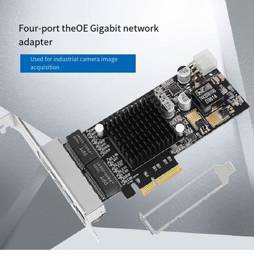 4-Port PCIE POE Netzwerkkarte 10/100/1000M Gigabit Industrial Ethernet Konv8679 - Bild 4 von 6