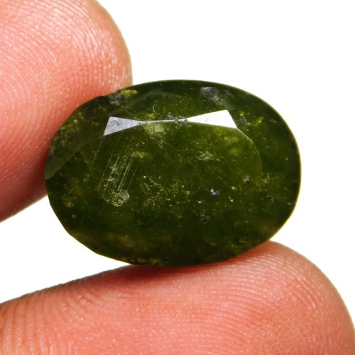 100% Natural Green Dazzling Pakistani Peridot 12.50 Ct Oval Certified Gemstone - Picture 5 of 7