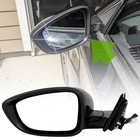 Glossy Black Left Side Mirror 3 Pin Assembly For Honda Accord Sedan 2018-2022