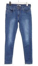 LEVI'S 710 Super Skinny Jeans Women's W30 L30 Faded Whiskers Zip Fly Stretch