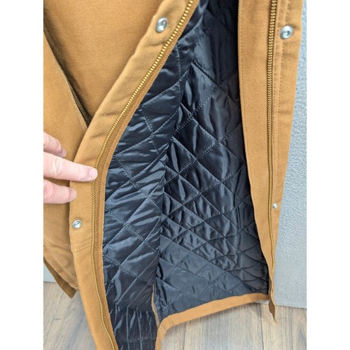 Carhartt Firm Duck Insulated Bib Overalls Herren Gr. L Tall Loose Fit Braun OR4393 - Bild 7 von 12