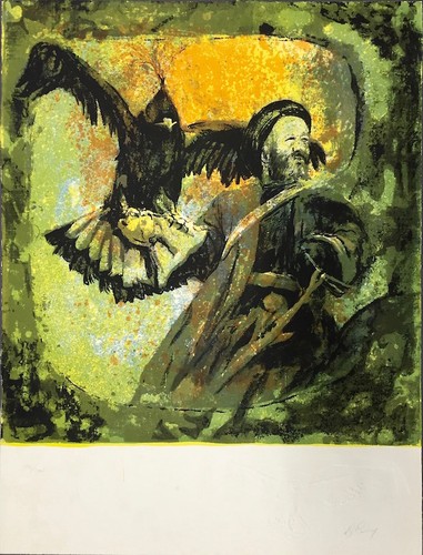  Dennis Curry "Hunters" serigrafia originale a mano S/N 95/100  - Foto 1 di 5