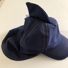 NEW INFANT TODDLER BOYS NAVY BLUE SHARK SUN BEACH HAT SIZE 6-12 MONTHS