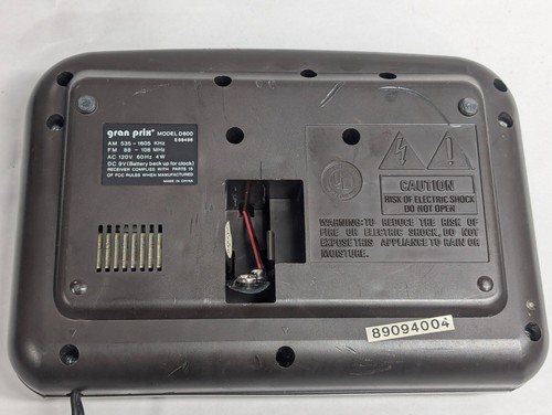 Vintage GPX Digital Alarm Clock Radio AM-FM Gran Prix Model D600 Gran Prix - Picture 13 of 19